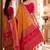 Masturd yellow soft silk blend banarasi jacuard work festive saree with unstitched blouse piece