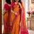 Masturd yellow soft silk blend banarasi jacuard work festive saree with unstitched blouse piece