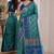 Rama soft silk blend banarasi jacuard work festive saree with unstitched blouse piece