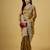 gold color smart tissue fabric sequins work smart bollywood saree