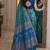 Rama soft silk blend banarasi jacuard work festive saree with unstitched blouse piece