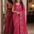 Pink soft silk blend banarasi jacuard work festive saree with unstitched blouse piece
