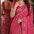 Pink soft silk blend banarasi jacuard work festive saree with unstitched blouse piece
