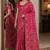 Pink soft silk blend banarasi jacuard work festive saree with unstitched blouse piece