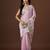 pink color smart tissue fabric sequins work smart bollywood saree