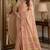 Cream soft silk blend banarasi jacuard work festive saree with unstitched blouse piece