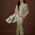 pista color smart tissue fabric sequins work smart bollywood saree