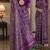Purple soft silk blend banarasi jacuard work festive saree with unstitched blouse piece