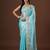 sea green color smart tissue fabric sequins work smart bollywood saree