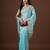 sea green color smart tissue fabric sequins work smart bollywood saree