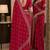 Pink soft georgette embroidery work festive saree with unstitched blouse piece
