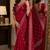 Pink soft georgette embroidery work festive saree with unstitched blouse piece