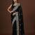 black color smart tissue fabric sequins work smart bollywood saree