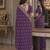 Lavender soft georgette embroidery work festive saree with unstitched blouse piece