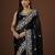 black color smart tissue fabric sequins work smart bollywood saree
