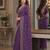 Lavender soft georgette embroidery work festive saree with unstitched blouse piece