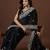 black color smart tissue fabric sequins work smart bollywood saree
