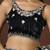 black color smart tissue fabric sequins work smart bollywood saree