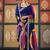 Blue color smart chiffon fabric designer embroidered smart and elegant saree