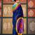 Blue color smart chiffon fabric designer embroidered smart and elegant saree
