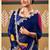 Blue color smart chiffon fabric designer embroidered smart and elegant saree