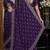 Purple soft georgette embroidery work festive saree with unstitched blouse piece