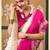 Pink color smart chiffon fabric designer embroidered smart and elegant saree