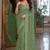 Pista soft georgette embroidery work festive saree with unstitched blouse piece