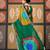 Green color smart chiffon fabric designer embroidered smart and elegant saree