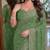 Pista soft georgette embroidery work festive saree with unstitched blouse piece