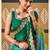 Green color smart chiffon fabric designer embroidered smart and elegant saree