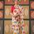 Cream color smart chiffon fabric designer embroidered smart and elegant saree