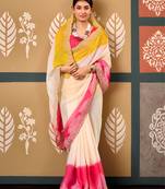 Multy color smart chiffon fabric designer embroidered smart and elegant saree