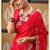 Red color smart chiffon fabric designer embroidered smart and elegant saree