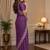 Lavender soft georgette embroidery work festive saree with unstitched blouse piece