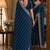 Morpich soft georgette embroidery work festive saree with unstitched blouse piece