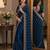 Morpich soft georgette embroidery work festive saree with unstitched blouse piece