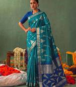rama color smart ethnic woven designer soft silk blend fabric ceremonial saree