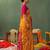 orange color smart ethnic woven designer soft silk blend fabric ceremonial saree