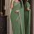Pista soft georgette embroidery work festive saree with unstitched blouse piece
