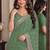 Pista soft georgette embroidery work festive saree with unstitched blouse piece