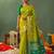 olive color smart ethnic woven designer soft silk blend fabric ceremonial saree