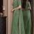 Pista soft georgette embroidery work festive saree with unstitched blouse piece