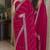Pink soft georgette embroidery work festive saree with unstitched blouse piece