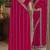 Pink soft georgette embroidery work festive saree with unstitched blouse piece