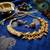 antique gold elephant temple choker necklace set with pearls