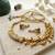 antique gold elephant temple choker necklace set with pearls