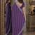 Lavender soft georgette embroidery work festive saree with unstitched blouse piece
