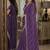 Lavender soft georgette embroidery work festive saree with unstitched blouse piece