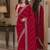 Rani pink soft georgette embroidery work festive saree with unstitched blouse piece
